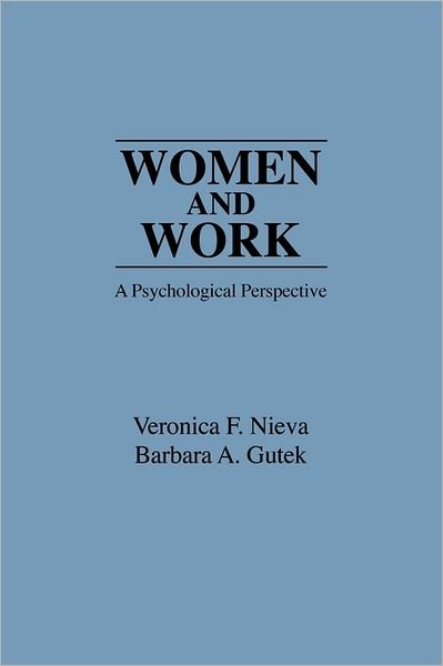 Cover for Barbara A. Gutek · Women and Work: A Psychological Perspective (Pocketbok) (1982)