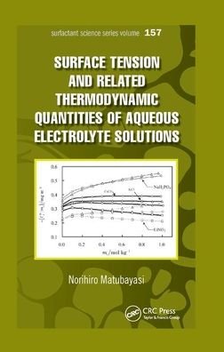Cover for Norihiro Matubayasi · Surface Tension and Related Thermodynamic Quantities of Aqueous Electrolyte Solutions (Paperback Bog) (2019)