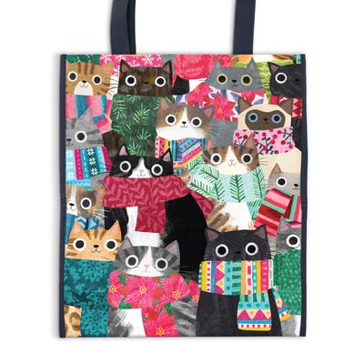 Wintry Cats Reusable Shopping Bag - Galison - Produtos - Galison - 9780735381476 - 10 de outubro de 2023