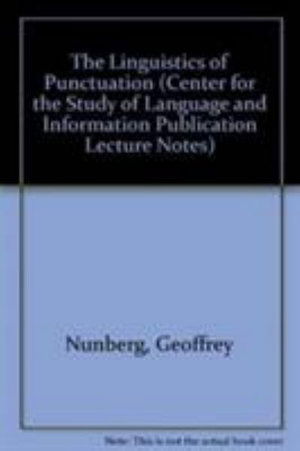 Cover for Geoffrey Nunberg · The Linguistics of Punctuation (Hardcover Book) (1990)