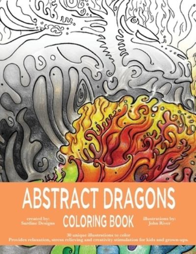 Cover for Sardine Designs Coloring Books · Abstract Dragons Coloring Book (Paperback Book) (2019)