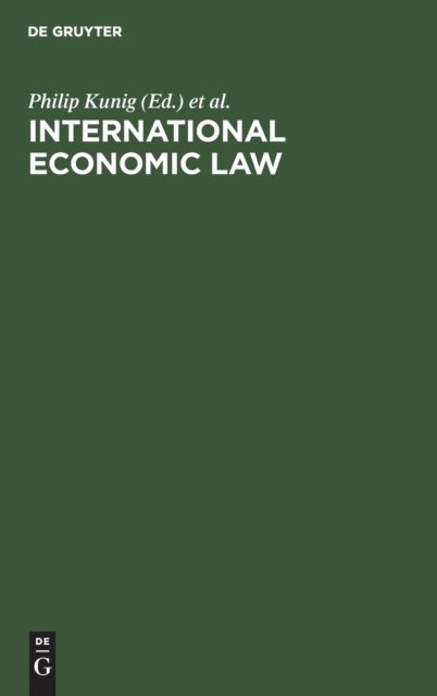 Cover for International Economic Law (Hardcover Book) [2 Enl Sub edition] (1989)