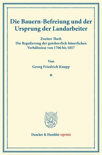 Cover for Knapp · Die Bauern-Befreiung und der Ursp (Book) (2013)