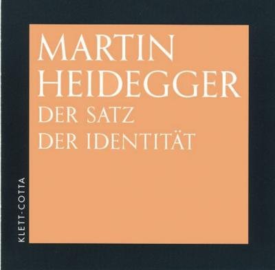 Cover for Martin Heidegger · Satz Der IdentitÃ¤t,cd-a (CD)