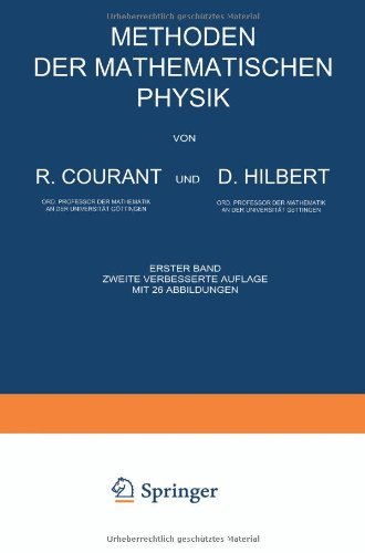 Cover for Courant, Richard (New York University) · Methoden Der Mathematischen Physik: Erster Band (Paperback Book) [2nd 2. Aufl. 1924 edition] (1931)