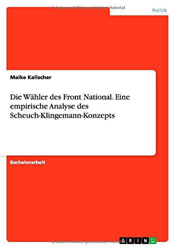 Cover for Kalischer · Die Wähler des Front National (Book) [German edition] (2014)