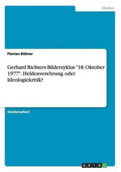 Cover for Bührer · Gerhard Richters Bilderzyklus &quot;1 (Buch) (2016)