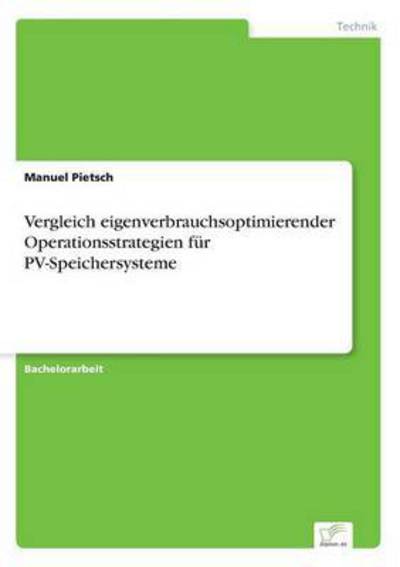 Cover for Pietsch · Vergleich eigenverbrauchsoptimi (Book) (2015)