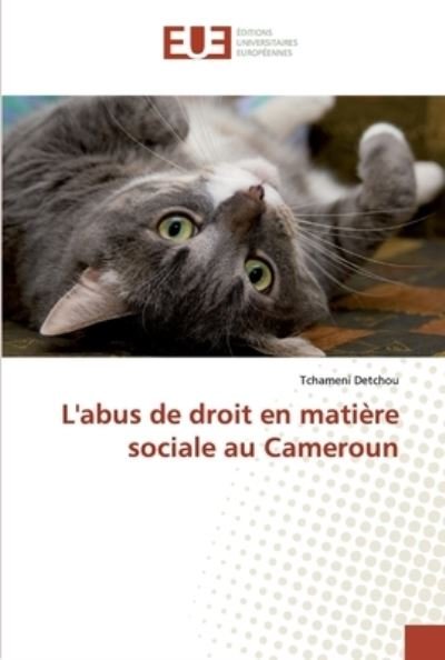 Cover for Detchou · L'abus de droit en matière soci (Book) (2019)