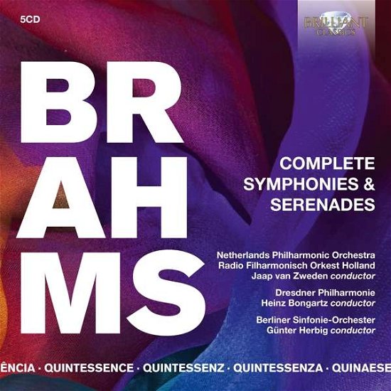 Quintessence Brahms: Complete Symphonies & Serenades - Netherlands Philharmonic Orchestra / Radio Filharmonisch Orkest Holland / Jaap Van Zweden - Music - BRILLIANT CLASSICS - 5028421961477 - September 11, 2020