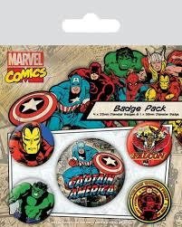 MARVEL - Captain America - Pack 5 badges - P.Derive - Produtos -  - 5050293804477 - 