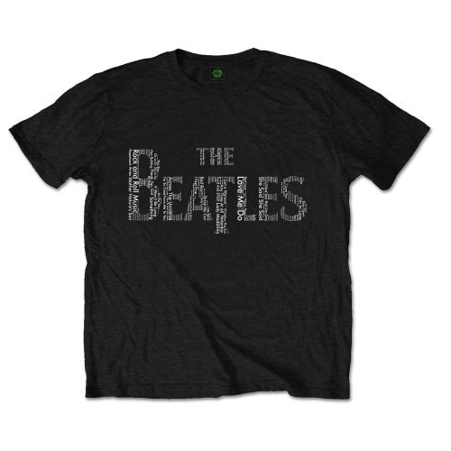 The Beatles Unisex T-Shirt: Drop T Songs - The Beatles - Marchandise - Apple Corps - Apparel - 5055295397477 - 27 janvier 2020