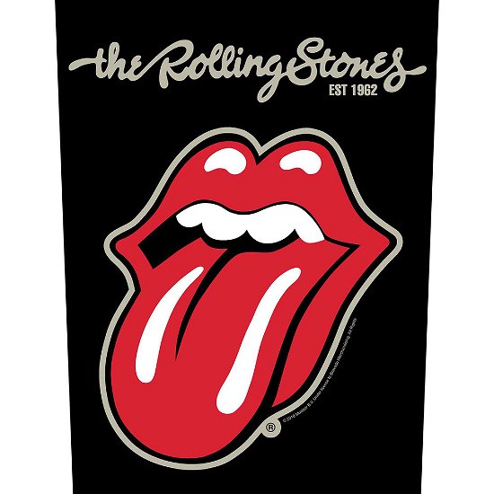 Cover for The Rolling Stones · The Rolling Stones Back Patch: Plastered Tongue (MERCH) [Black edition] (2019)