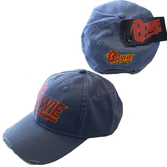 Cover for David Bowie · David Bowie Unisex Baseball Cap: Flash Logo (CLOTHES) [Blue - Unisex edition]