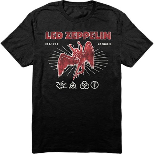 Cover for Led Zeppelin · Led Zeppelin: 50Th Anniversary (T-Shirt Unisex Tg. M) (N/A) [size M] [Black - Unisex edition]