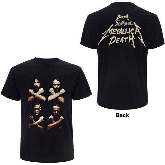 Cover for Metallica · Metallica Unisex T-Shirt: Birth Death Crossed Arms (Back Print) (T-shirt) [size L] [Black - Unisex edition] (2021)