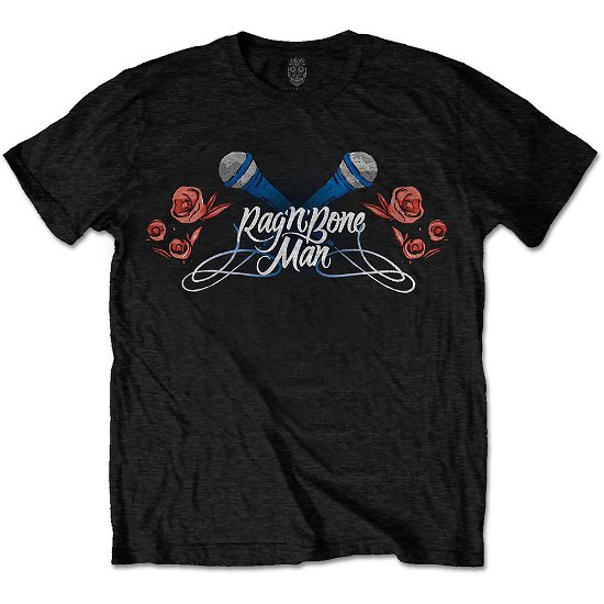 Rag'n'Bone Man Unisex T-Shirt: Mics & Roses - RagnBone Man - Produtos -  - 5056368627477 - 