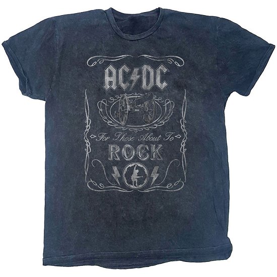 AC/DC Unisex T-Shirt: Cannon Swig (Wash Collection) - AC/DC - Merchandise -  - 5056368669477 - 