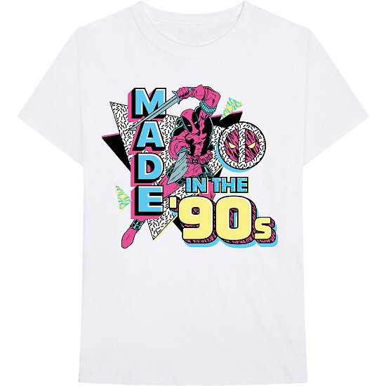 Marvel Comics Unisex T-Shirt: Deadpool Made In The 90s - Marvel Comics - Koopwaar -  - 5056368672477 - 