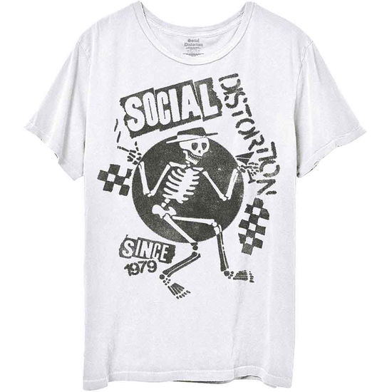 Cover for Social Distortion · Social Distortion Unisex T-Shirt: Speakeasy Checkerboard (White) (T-shirt) [size M] [White - Unisex edition] (2021)