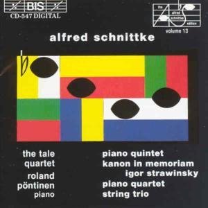 Piano Quintet - A. Schnittke - Musik - BIS - 7318590005477 - 27. februar 2003