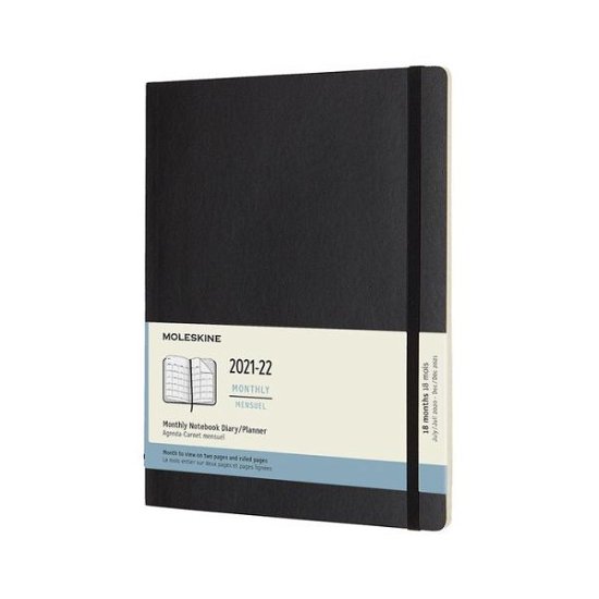 Cover for Moleskine · Moleskine 2022 18-Month Monthly Extra Large Softcover Notebook: Black (Paperback Book) (2021)