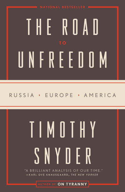 Cover for Timothy Snyder · Road to Unfreedom (Paperback Book) (2019)