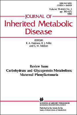 Cover for Harkness · Carbohydrate and Glycoprotein Metabolism; Maternal Phenylketonuria (Paperback Book) [Journal of Inherited Metabolic Disease - Review Is edition] (1991)