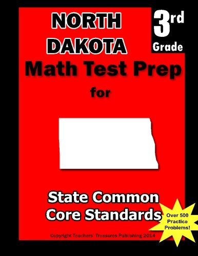 Cover for Teachers' Treasures · North Dakota 3rd Grade Math Test Prep: Common Core Learning Standards (Paperback Book) (2013)