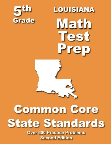 Cover for Teachers' Treasures · Louisiana 5th Grade Math Test Prep: Common Core Learning Standards (Paperback Book) (2013)