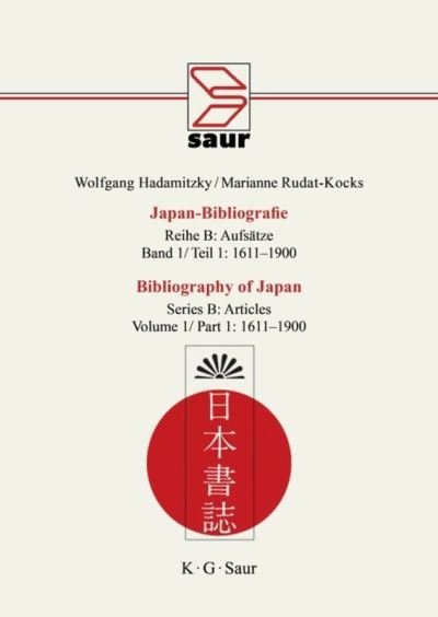 Cover for Hadamitzky · Japan-Bibliografie.1611-1900 (Book) (1998)
