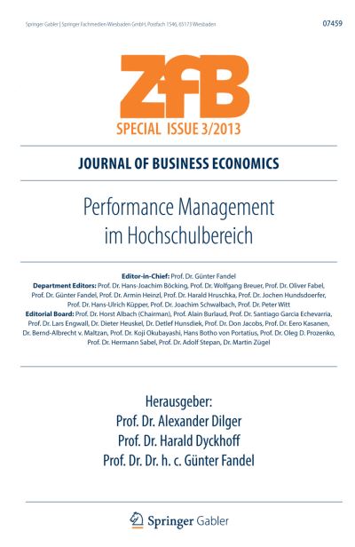 Cover for Alexander Dilger · Performance Management Im Hochschulbereich: Dilger / Dyckhoff / Fandel (Hrsg.), Performance Management Im Hochschulbereich (Zfb Special Issue 3) - Zfb Special Issue (Paperback Book) [2013 edition] (2013)