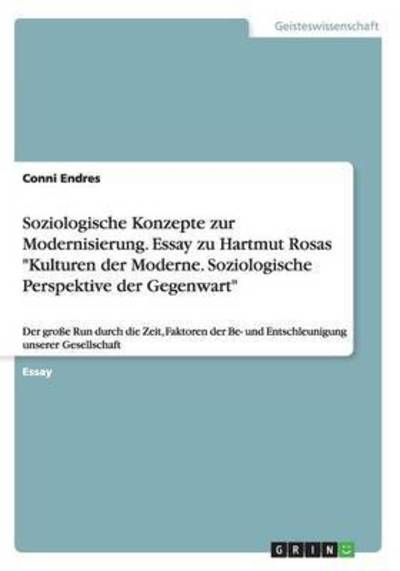 Cover for Endres · Soziologische Konzepte zur Moder (Book) (2016)