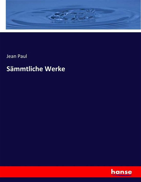 Cover for Paul · Sämmtliche Werke (Book) (2017)