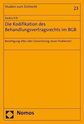 Cover for Erb · Die Kodifikation des Behandlungsver (Book) (2018)