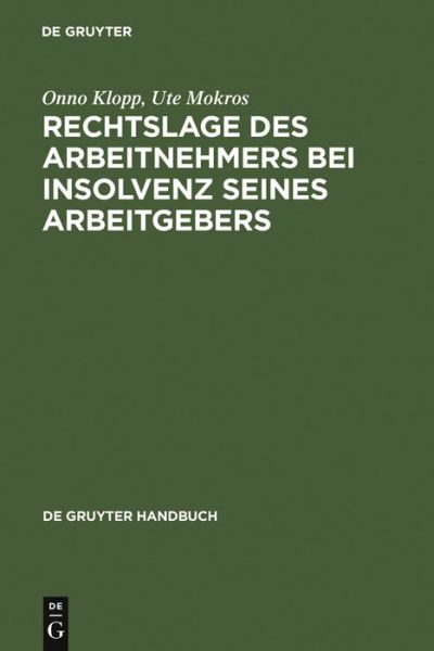 Cover for O. Klopp · Rechtslage des Arbeitnehmers (Book) [German edition] (2006)