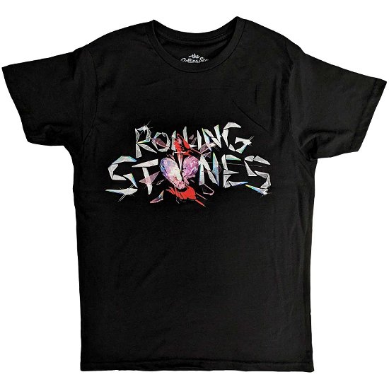 The Rolling Stones Unisex T-Shirt: Hackney Diamonds Glass Logo - The Rolling Stones - Merchandise -  - 5056737200478 - 