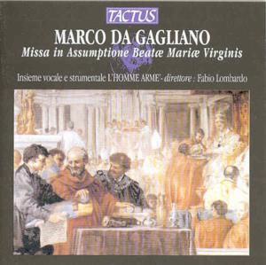 Assumption Mass - Gagliano,marco Da / L'homme Arme / Lombardo - Musique - TACTUS - 8007194101478 - 15 février 2000