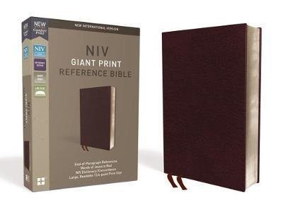 NIV, Reference Bible, Giant Print, Bonded Leather, Burgundy, Red Letter Edition, Comfort Print - Zondervan - Bøger - Zondervan - 9780310449478 - 12. juni 2018