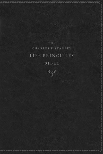 Cover for Charles Stanley · KJV, Charles F. Stanley Life Principles Bible, 2nd Edition, Leathersoft, Black, Comfort Print: Growing in Knowledge and Understanding of God Through His Word (Lederbuch) [Second edition] (2019)