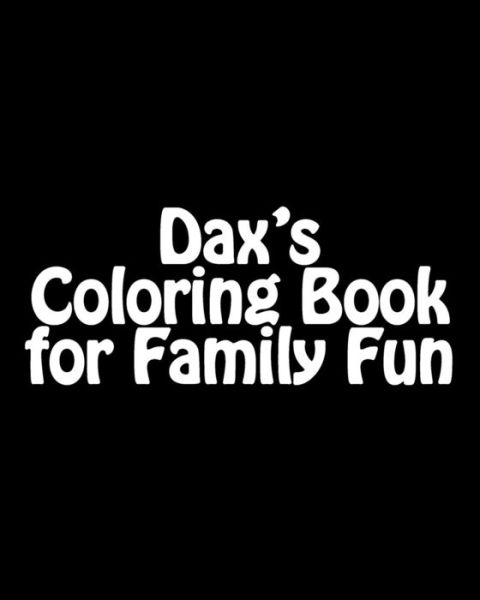 Cover for Ed Hazelwood · Dax's Coloring Book (Paperback Book) (2015)