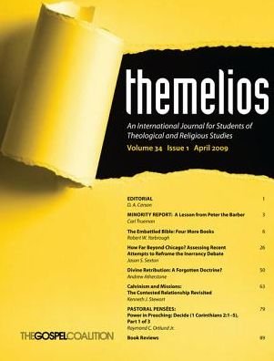 Themelios, Volume 34, Issue 1 - D a Carson - Livres - Wipf & Stock Publishers - 9781625649478 - 16 février 2015