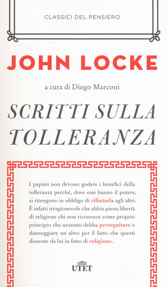 Cover for John Locke · Scritti Sulla Tolleranza (Book)