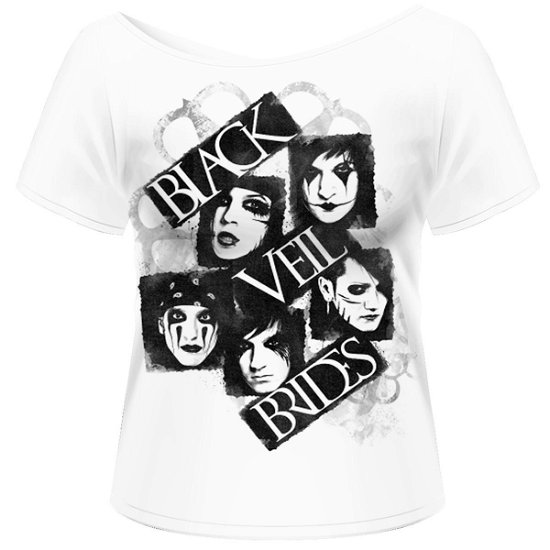 Black Veil Brides: Face It Collo A V (T-Shirt Unisex Tg. L) - Black Veil Brides =t-shir - Andet - PHDM - 0803341351479 - 17. oktober 2011