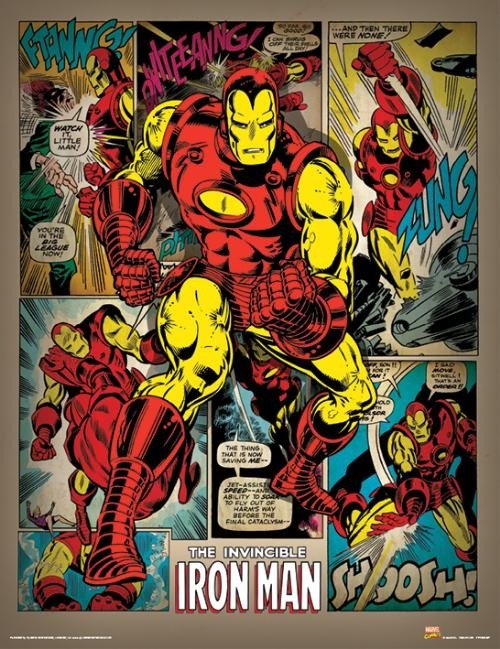 Cover for Marvel: Pyramid · Iron Man - Retro (Stampa 30X40 Cm) (MERCH)