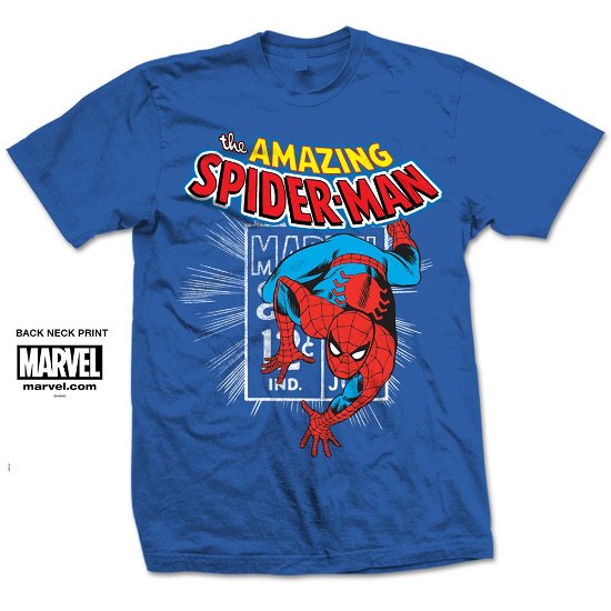 Cover for Marvel Comics · Marvel: Spidey Stamp Blu (T-Shirt Unisex Tg. M) (N/A) [size M] [Blue - Unisex edition]