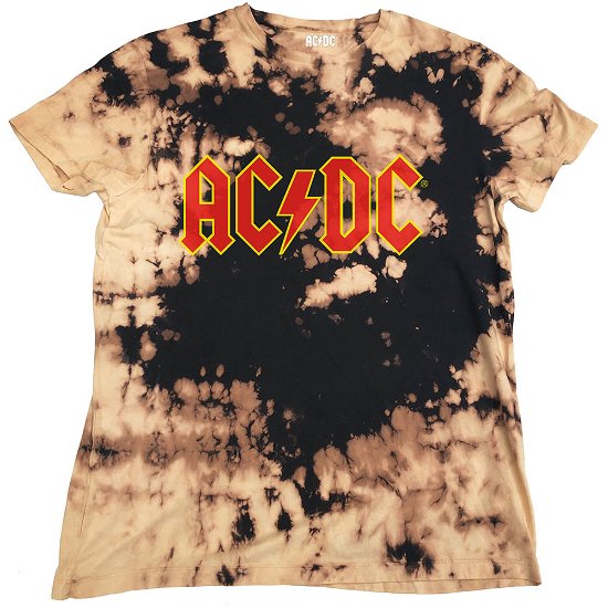 Cover for AC/DC · AC/DC Unisex T-Shirt: Logo (Wash Collection) (T-shirt) [size S] [Brown, Black - Unisex edition]