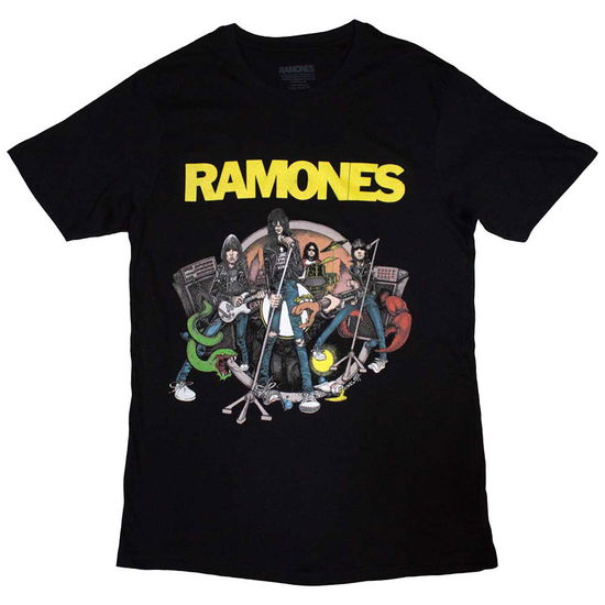 Cover for Ramones · Ramones Unisex T-Shirt: Cartoon Band (T-shirt) [size S] (2024)