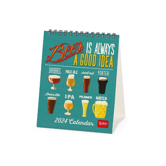 Cover for Legami · Desk Calendars - 2024 Desk Calendar - Beer - 12x14.5 - Food &amp; Drink (Paperback Bog) (2023)