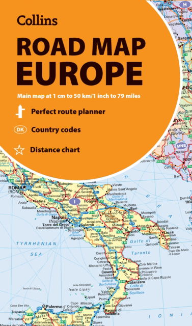 Cover for Collins Maps · Collins Road Map of Europe: Folded Map (Kartor) (2025)